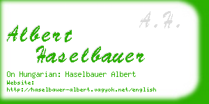 albert haselbauer business card